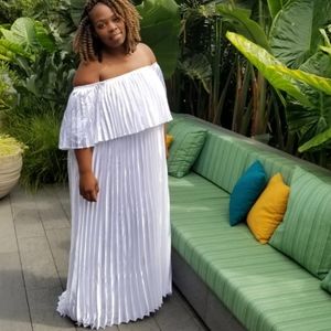 Ashley Stewart white maxi dress